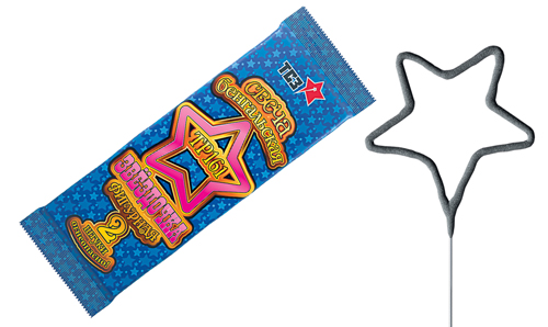  Бенгальские свечи фигурные 2 шт "Звездочка"  в Тюмени