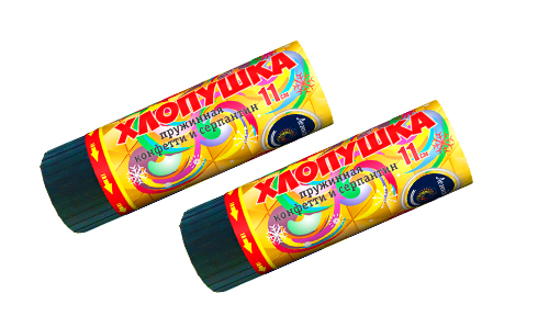 Пружинная хлопушка 11см с конфетти и серпантином  в Тюмени
